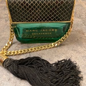 Marc Jacobs Decadence Parfum Perfume Green Art Deco Bottle 3.4 oz